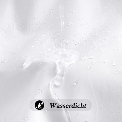 Duschvorhang 180x240 cm Weiß Wasserdicht Textil Anti-Schimmel Waschbar