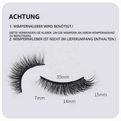 7 Paar 3D Natürliche Falsche Wimpern – Wiederverwendbar & Flauschig