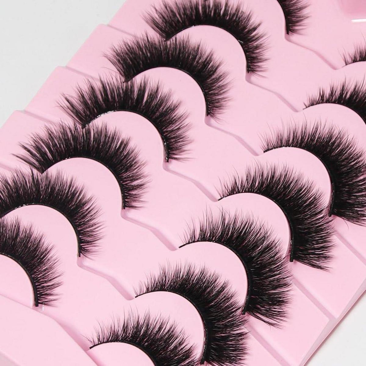 7 Paar 3D Natürliche Falsche Wimpern – Wiederverwendbar & Flauschig