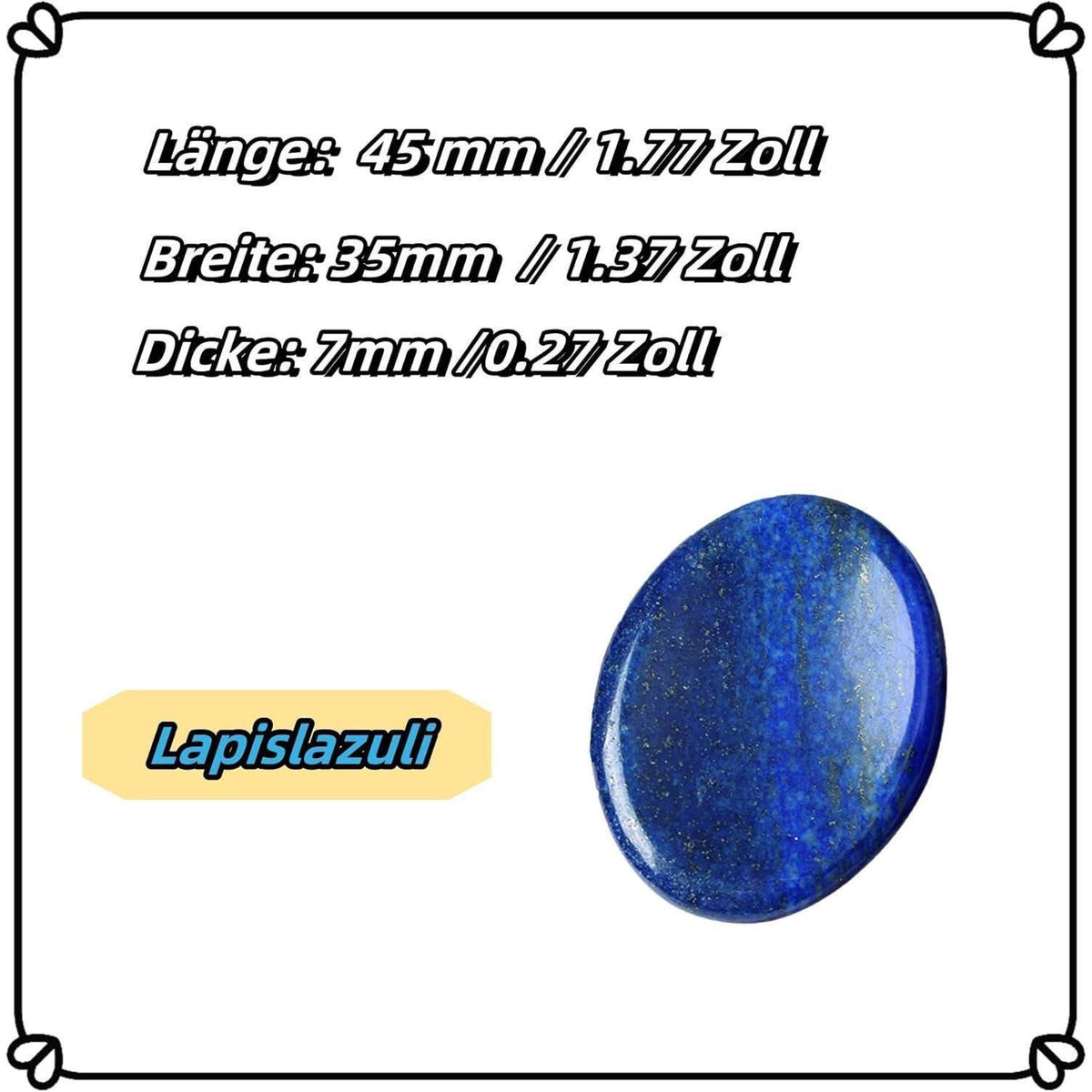 Lapislazuli Daumenstein Handschmeichler für Meditation und Entspannung