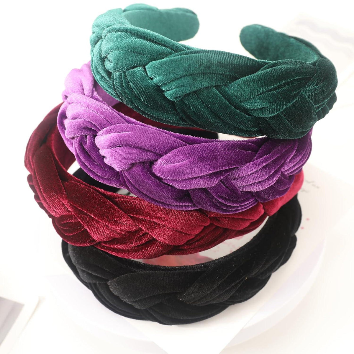 Samt Geflochtenes Stirnband Trachten Vintage Haarreif Mode Damen Haarband