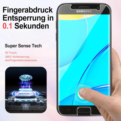 Panzer Schutzfolie für Samsung Galaxy S7, 2 Stück, 9H Härte, Ultra-HD Displayfolie