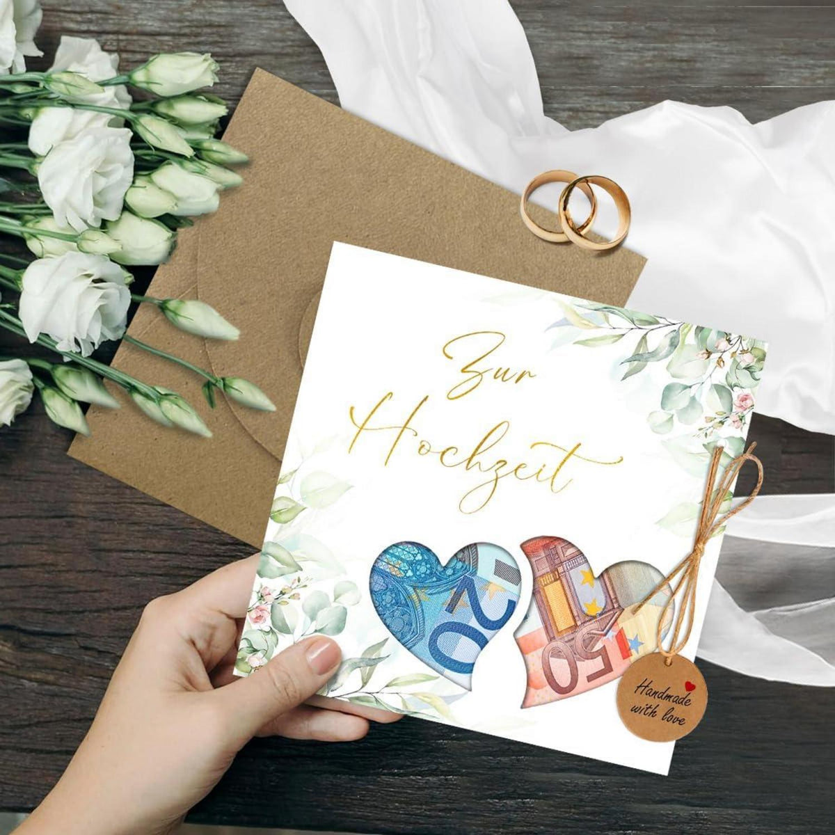 Luckeey Hochzeitskarte Geldgeschenk Verpackung für Brautpaar