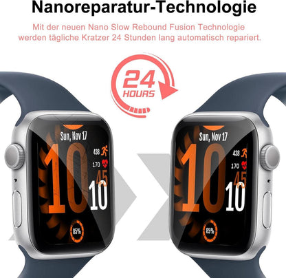 Schutzfolie Panzerglas Apple Watch Series 7/8/9 41mm Displayfolie