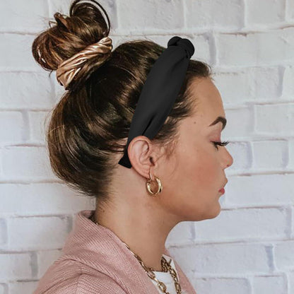 4er Pack breite geknotete Stirnbänder Haarreifen Damen