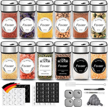 Gewürzgläser 12er Set mit Streueinsatz und Drehdeckel