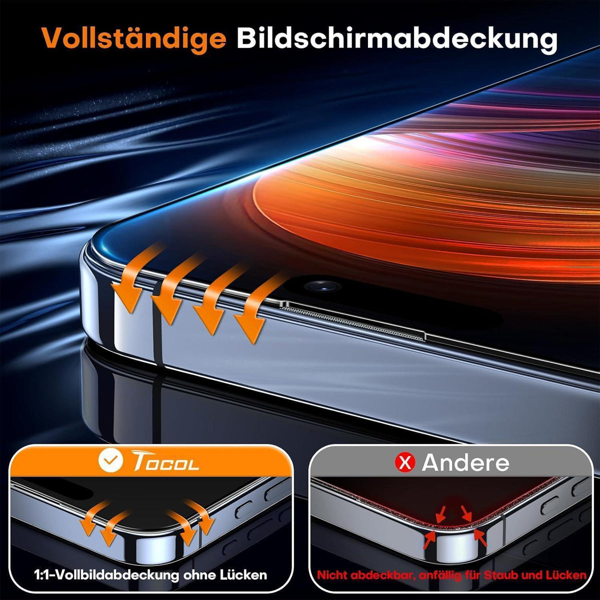 Schutzfolie für iPhone 13/13 Pro/16e mit Sichtschutz