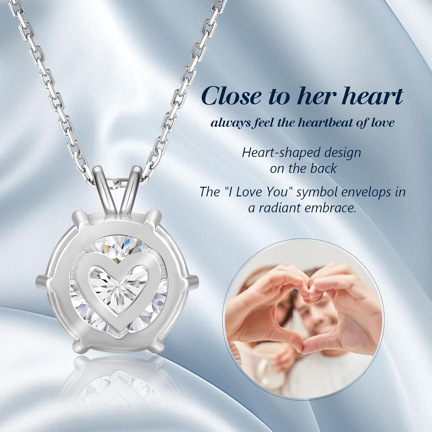 Moissanite Diamant Kette Damen inkl. Anhänger VVS1 Reinheit, 3ct