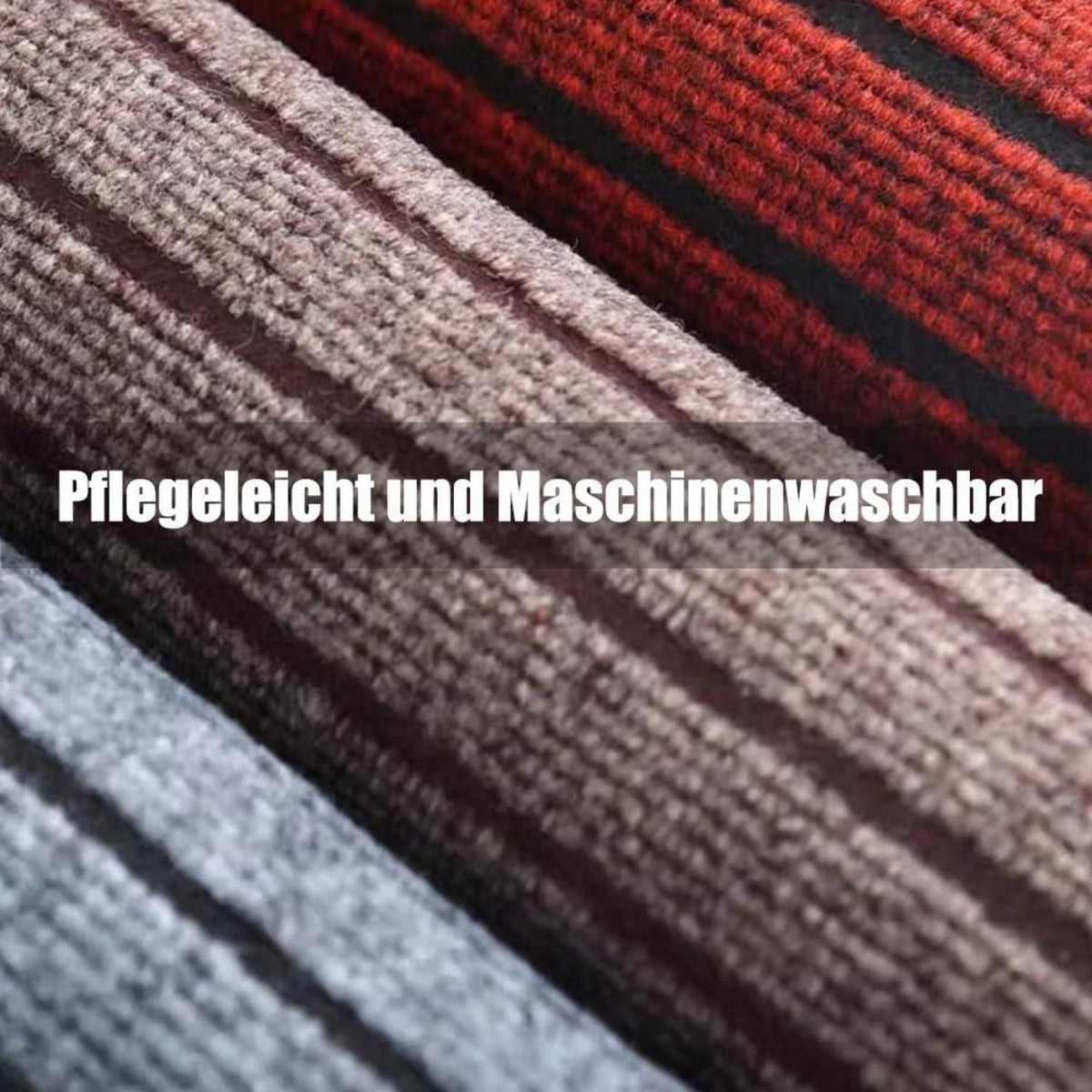 Fußmatte dunkelgrau 100x160cm | Antirutsch & waschbar