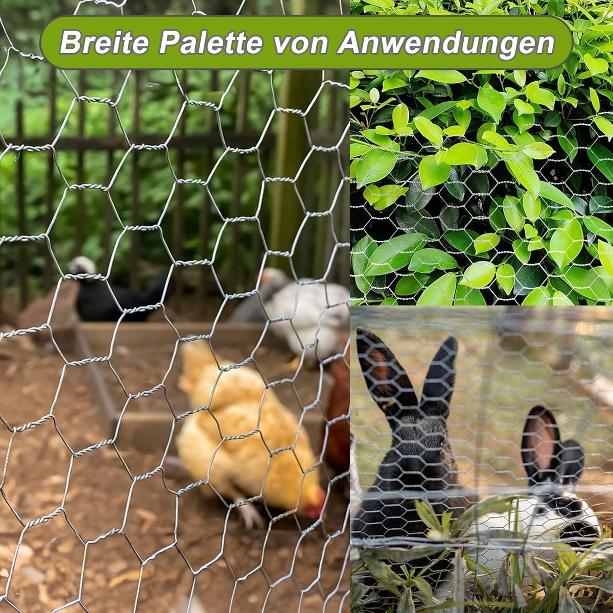 Kaninchendraht 0.4 x 12m – Verzinkter Maschendraht Zaun
