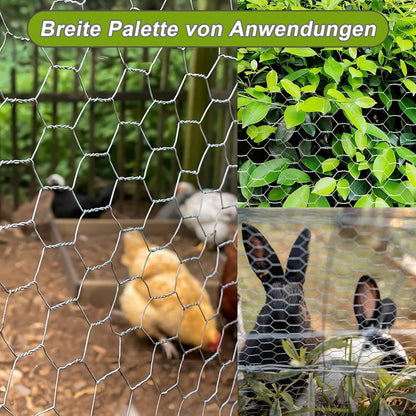 Kaninchendraht 0.4 x 12m – Verzinkter Maschendraht Zaun