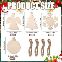 Holzanhänger Weihnachten zum Bemalen 40 Stück DIY