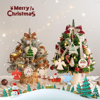 Holzanhänger Weihnachten DIY Weihnachtsbaum Dekoration 40 Stück