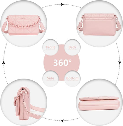 Klassische Umhängetasche für Frauen PU-Leder Handy-Schultertasche