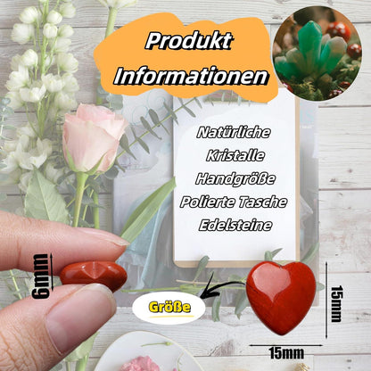 QINJIEJIE 20 Stück Herz Amethyst Rosenquarz Kristall Set 0,6 Zoll A-multi-20pcs