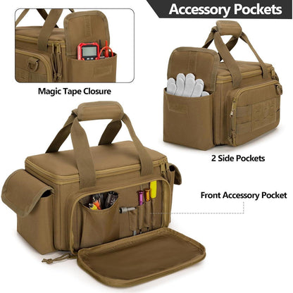 Kleine Werkzeugtasche Khaki mit gepolstertem Boden