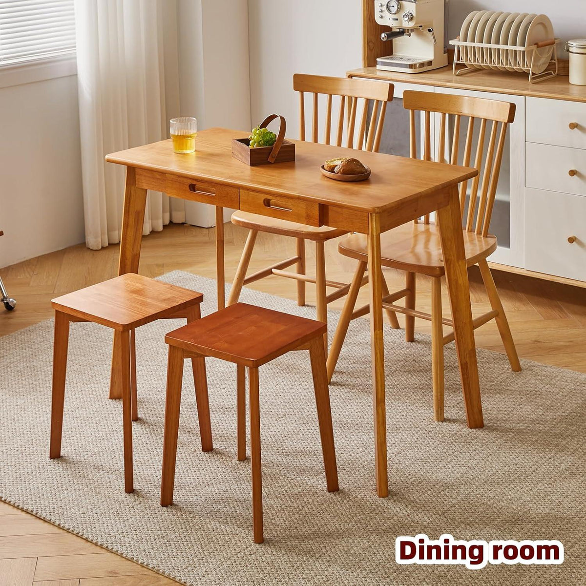 Holz-Schreibtisch mit Schublade und Hängestange 100x50x75cm Kirschholzfarbe