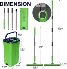 Wischmopp Set mit Eimer und 5 Mikrofaser