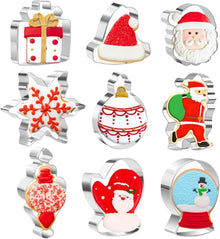 9-teiliges Weihnachts-Ausstechformen-Set Edelstahl