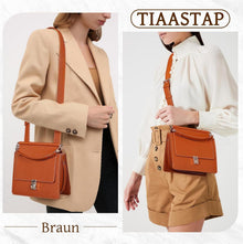 Kleine Damen-Handtasche French Style Ledertasche Crossbody