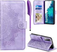 Samsung Galaxy S20 FE Lederhülle Flip Wallet Hellviolett
