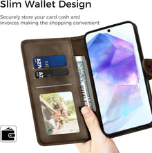 EASDNB Samsung Galaxy A55 5G Lederhülle Flip Wallet Case