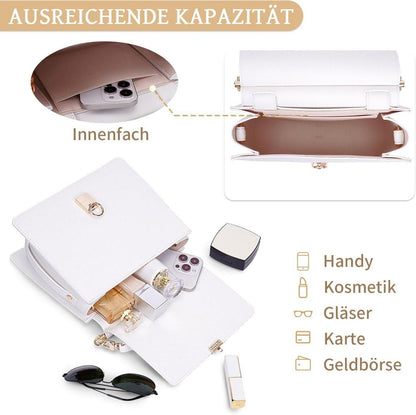 Kleine Handtasche Damen Umhängetasche French Style Ledertasche