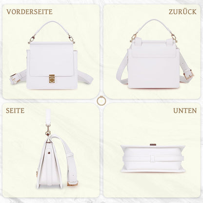 Kleine Handtasche Damen Umhängetasche Ledertasche French Style
