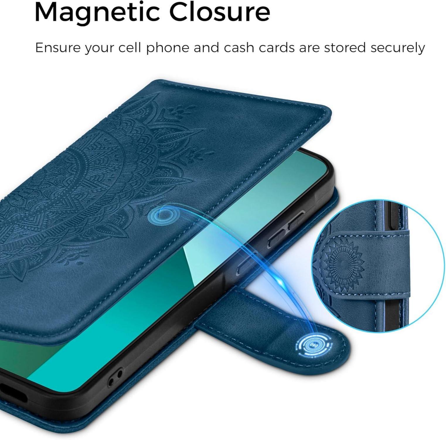 Handyhülle Xiaomi Redmi Note 13 Pro 5G Flip Wallet PU Leder Schutzhülle Standfunktion