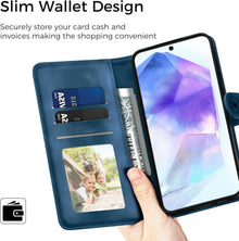 EASDNB Samsung Galaxy A55 5G Leder Flip Wallet Hülle