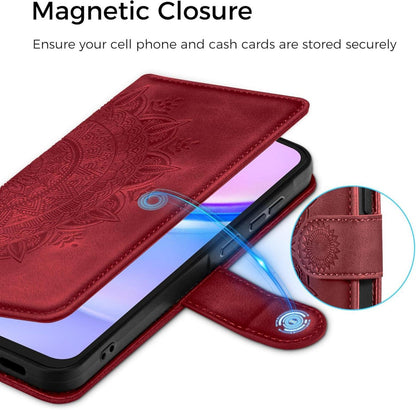 Samsung Galaxy A15 5G/4G Lederhülle Flip Wallet Schutzhülle Rot