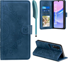 Samsung Galaxy A15 5G Flip Wallet Lederhülle Dunkelblau