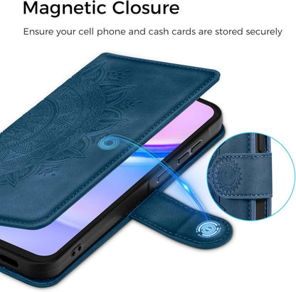 Samsung Galaxy A15 5G/4G Leder Flip Wallet Hülle Dunkelblau