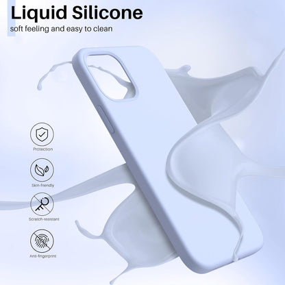 iPhone 12 Pro 6,1 Silikon Case Flüssig Silikon Hülle Vollschutz Blau