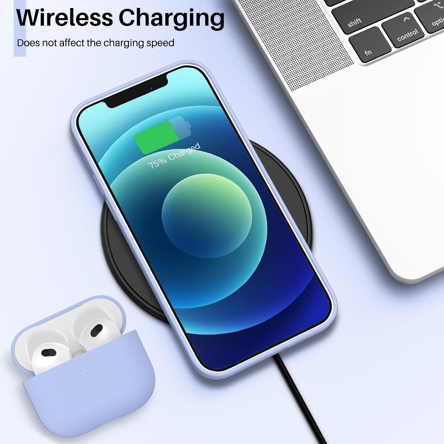 iPhone 12 Pro Silikon Case Ultra Dünn Voller Schutz Babyblau