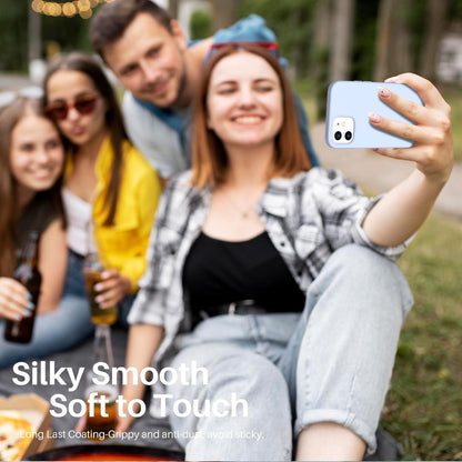 Silikon Case für iPhone 12 Pro, 6,1 Flüssige Handyhülle Baby Blau