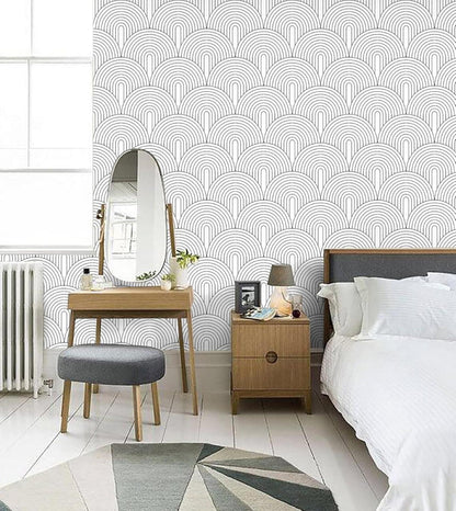 Selbstklebende Tapete Möbel Sticker Streifen Geometrie wasserdicht 0.4Wx3L