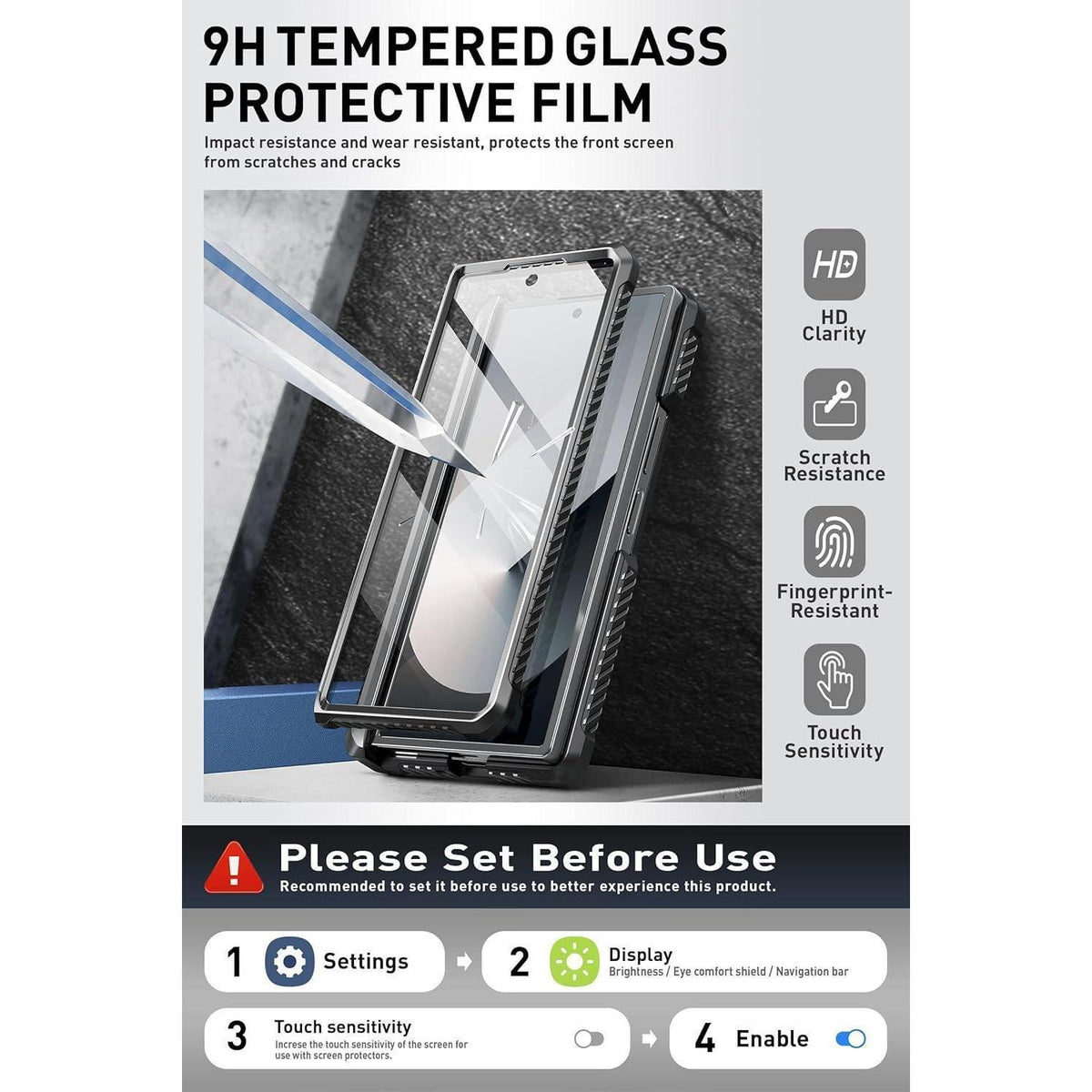 Galaxy Z Fold 6 Hülle mit S Pen Halter und Displayschutz