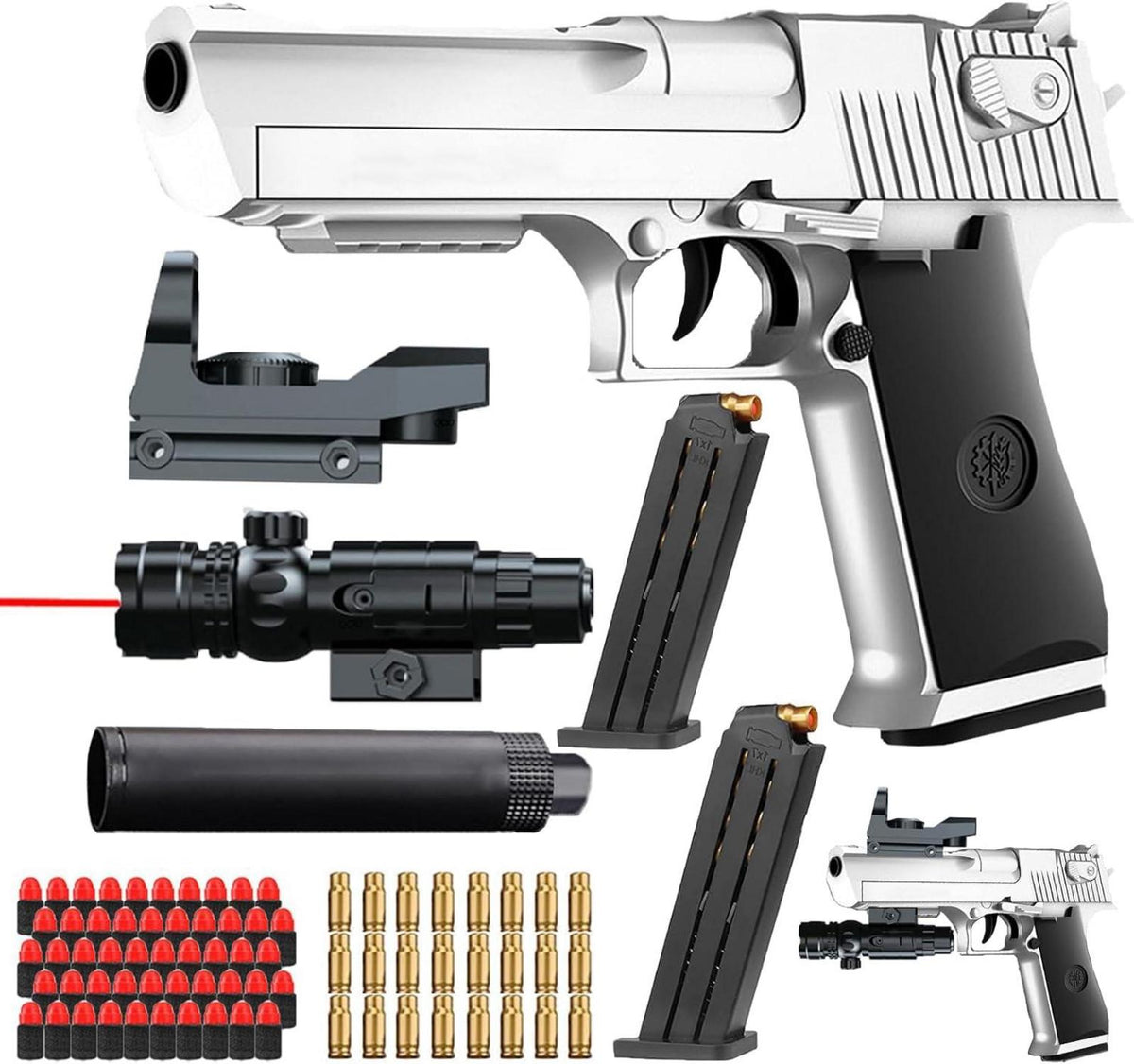 Schaumstoff-Blaster Spielzeugpistole Wüstenadler M1911 für Kinder, 1:1