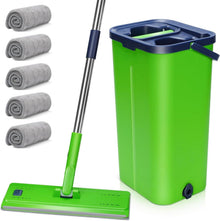 2in1 Wischmopp Set mit Eimer & Auswringfunktion