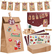 Adventskalender zum Befüllen mit Aufklebern und Holzklammern