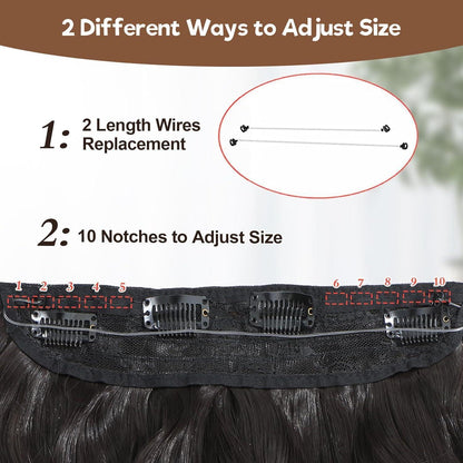 Haarverlängerung Wellig 40,6 cm – Synthetisch & Verstellbar
