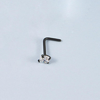 Nasenstecker Chirurgenstahl 15 Stück Schwarz | Damen Nasenpiercing Schraube Ring