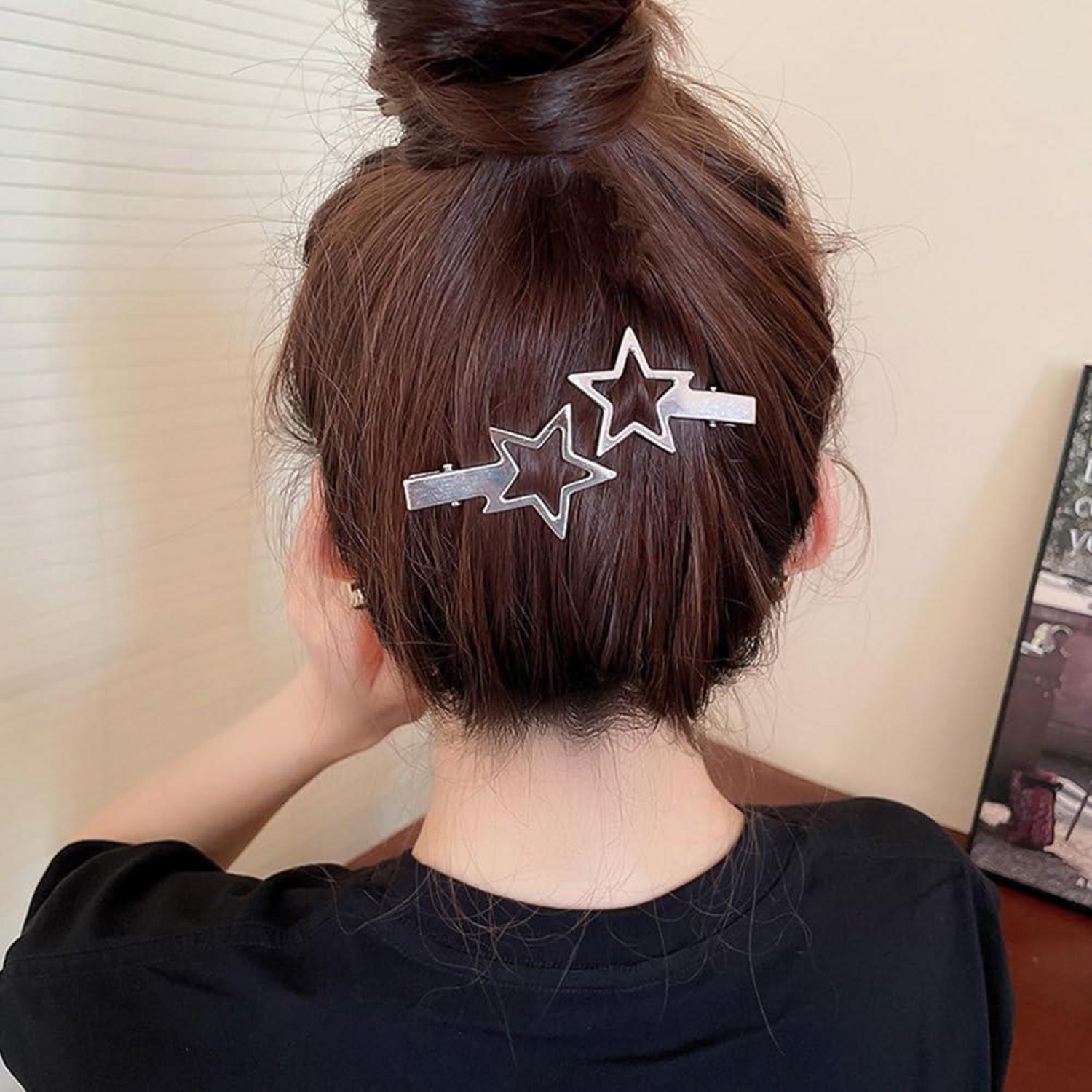 24er Set Silber Haarspangen Damen Metall Haarclips Mädchen Haarschmuck