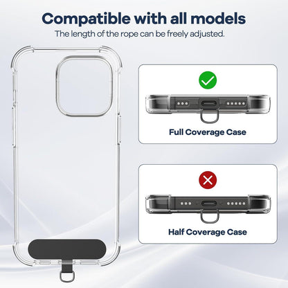 Caslord Handykette Universal für alle Smartphones mit 2 Stück Universelles Patch - Beige
