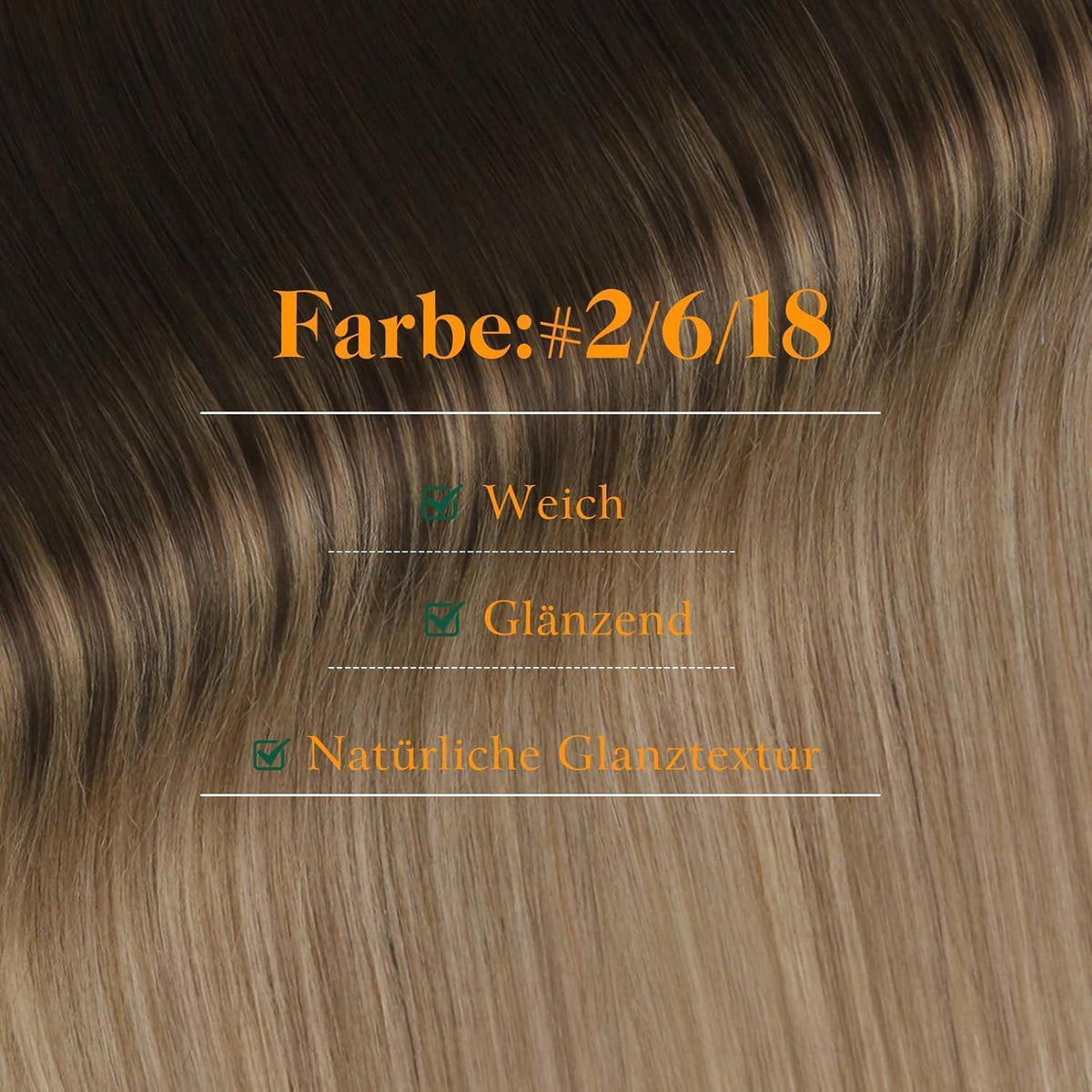 Echthaar Tape Extensions 60cm Blond Balayage Ombre