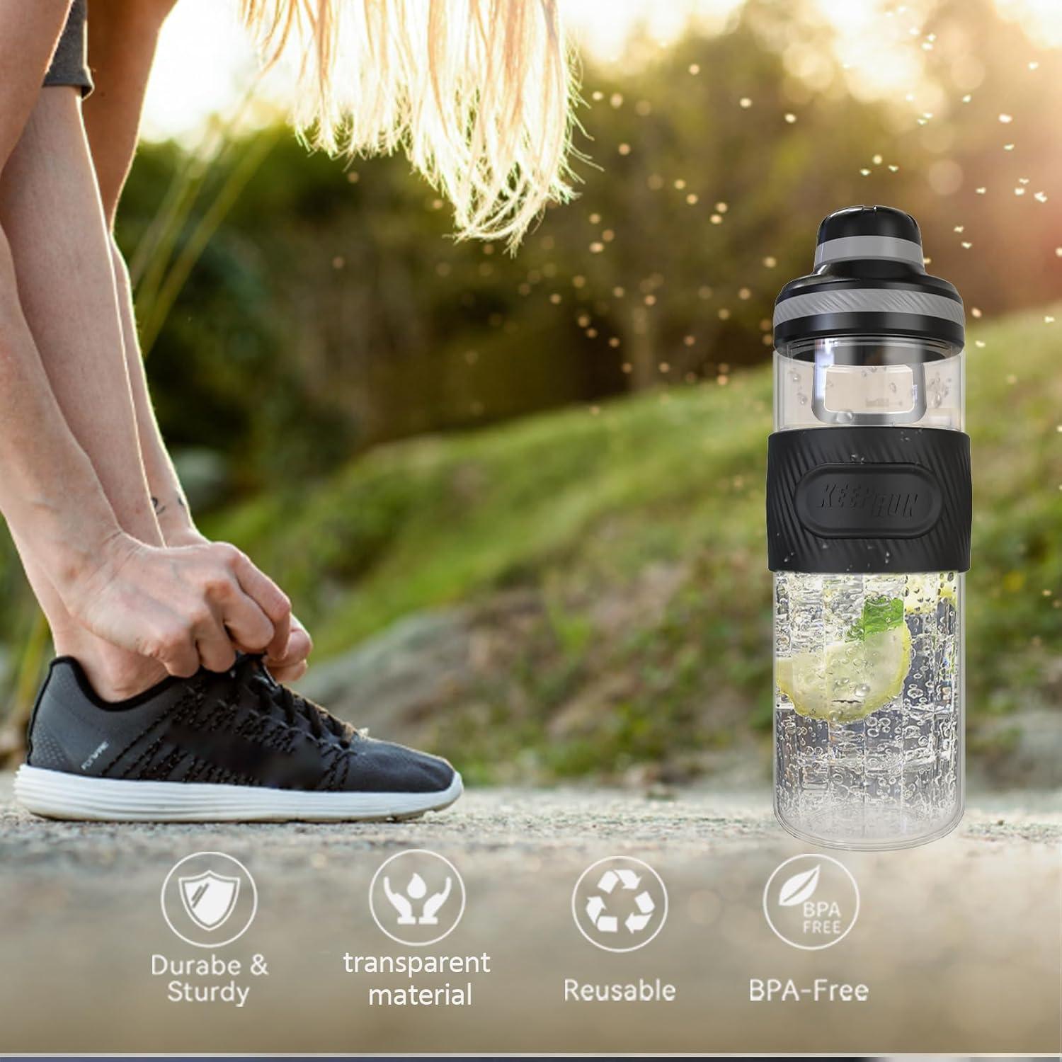 Protein Shaker für eiweiß Sportgetränke 650ml Schwarz BPA-frei