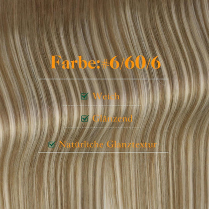 Echthaar Tape Extensions Blond Ombre 55cm 50g #6/60