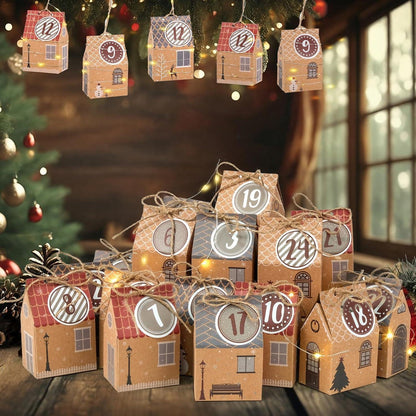 ARTESTAR Adventskalender 24 Häuser DIY Weihnachtsbastelset