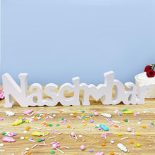 Candy Bar Deko Weißer Holzschriftzug für Hochzeiten und Partys